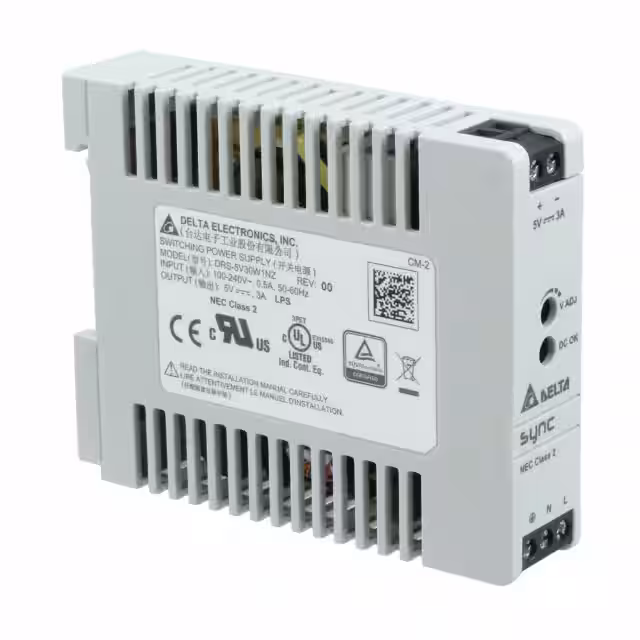 DRS-5V30W1NZ Delta Electronics  Industrial DIN Rail Power Supplies